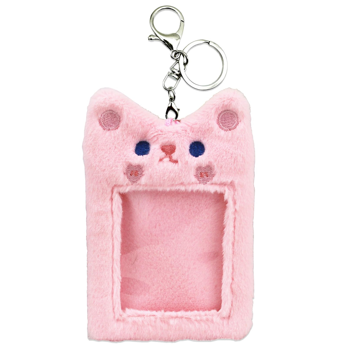 1 Pack Fluffy Photocard Holder, Cute Animal Card Sleeve ID Card Protective Case Cover Korean Style for Girls