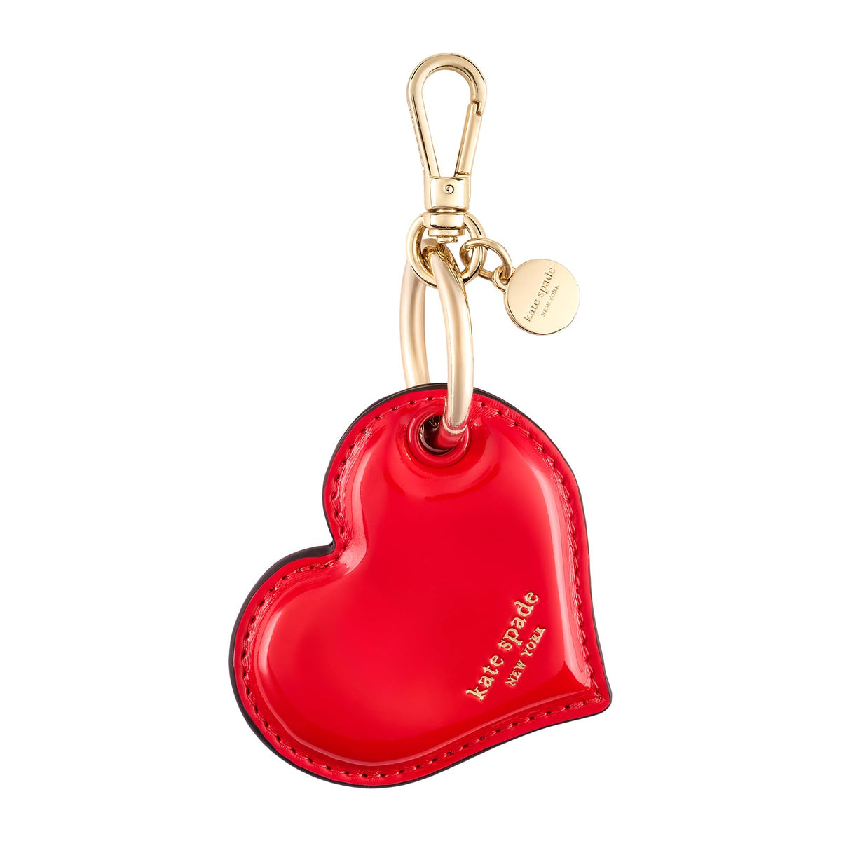 kate spade new york AirTag Holder with Gold Ring Clip - Tortoiseshell