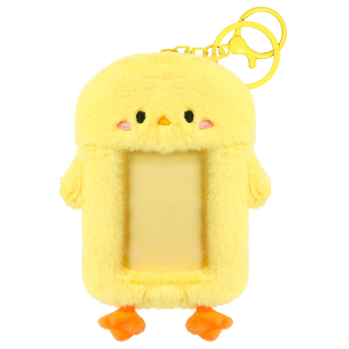 NEWEST Cute Bee Plush Kpop Photocard Holder with Keychain, Soft Cartoon Animal ID Badge Holder, 3 Inch Photo Protective Sleeve Case Card Cover for Kpop Idol Photo Card School Office Card Supplies