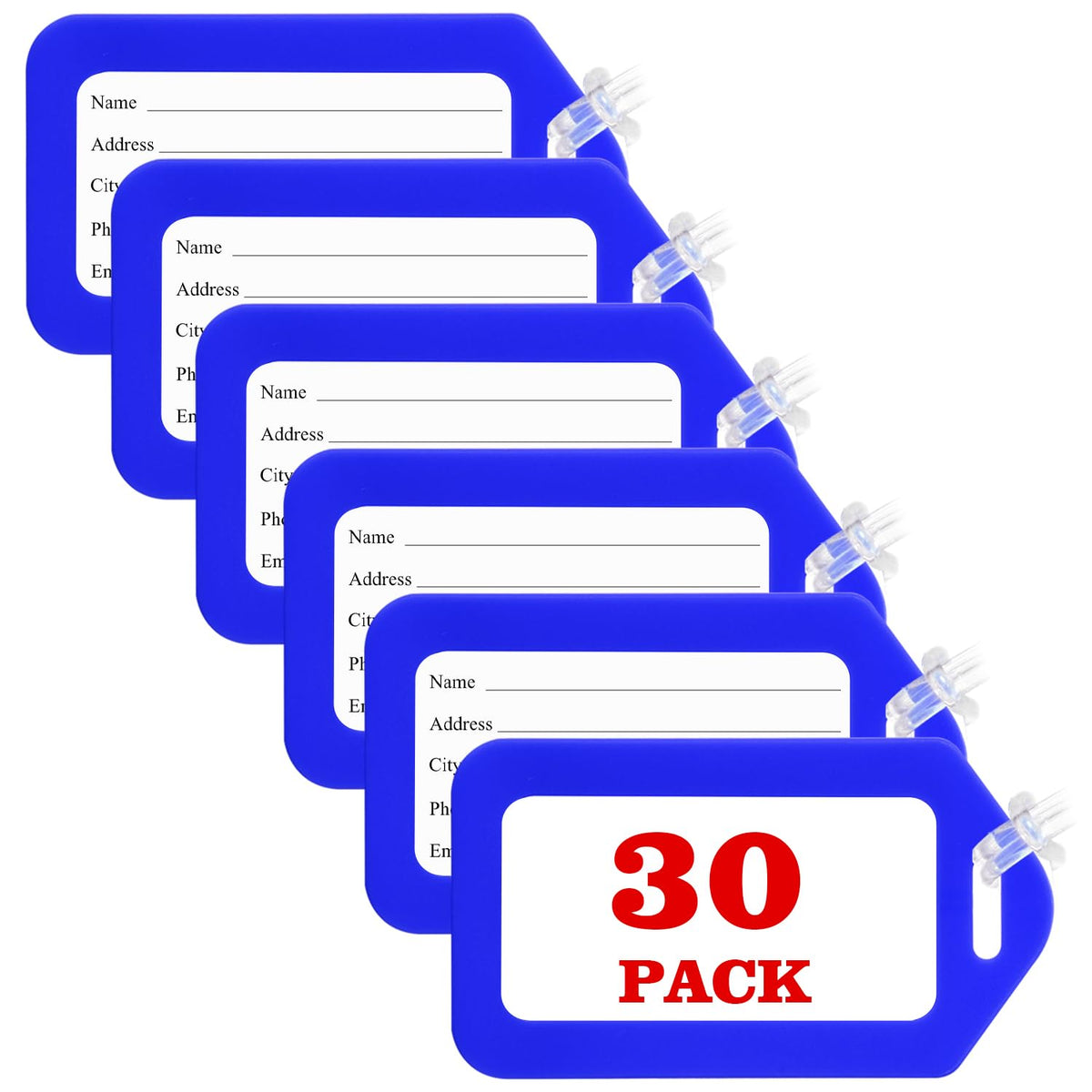 Sodsay 10 Pack Luggage Tag Bright Luggage Tags for Suitcases Bag Tags Name Tags for Kids Travel Accessories Must Haves by Sodsay (Colorful)