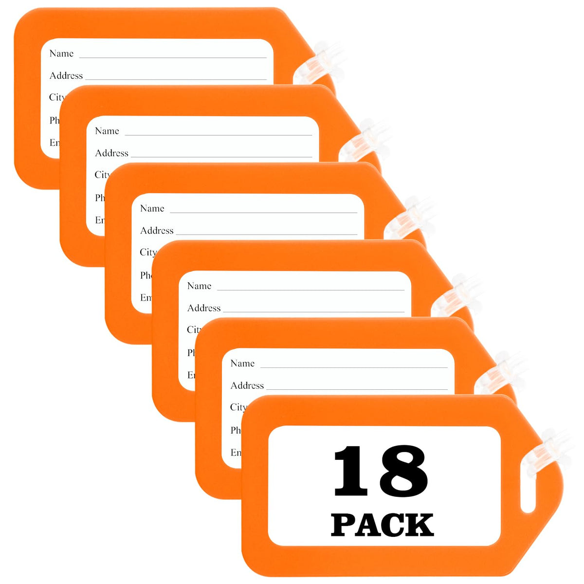 Sodsay 10 Pack Luggage Tag Bright Luggage Tags for Suitcases Bag Tags Name Tags for Kids Travel Accessories Must Haves by Sodsay (Colorful)