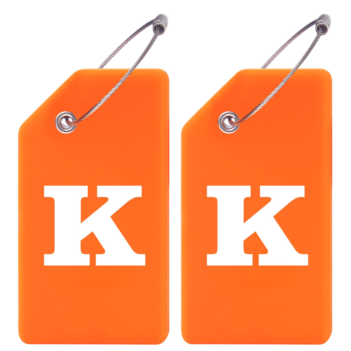 Gostwo 2 Pack Silicone Initial Luggage Tags for Suitcases Travel Essentials