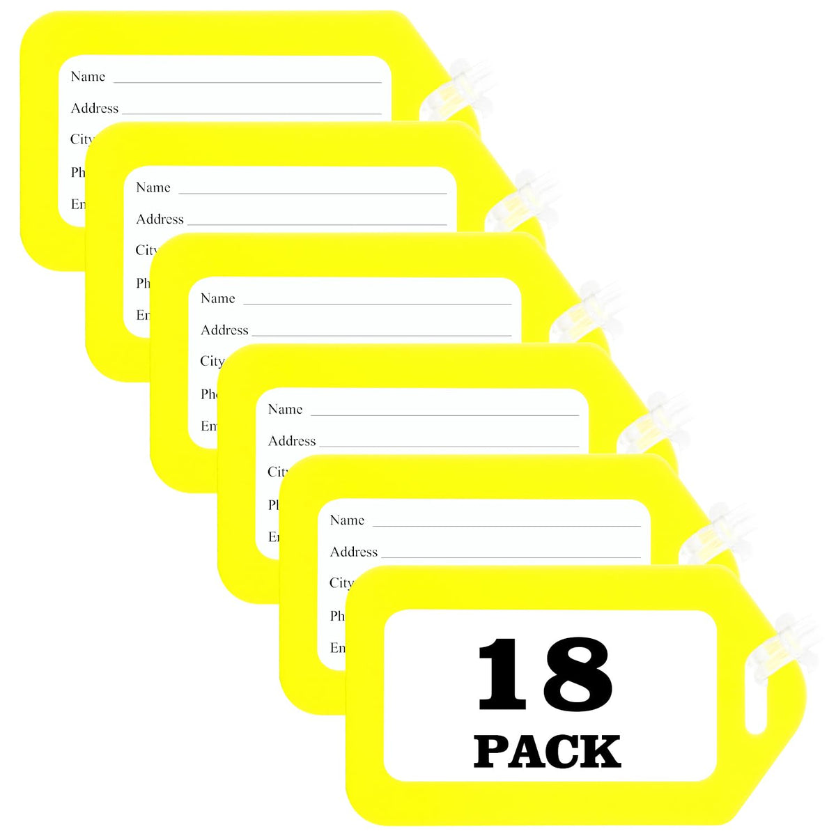 Sodsay 10 Pack Luggage Tag Bright Luggage Tags for Suitcases Bag Tags Name Tags for Kids Travel Accessories Must Haves by Sodsay (Colorful)