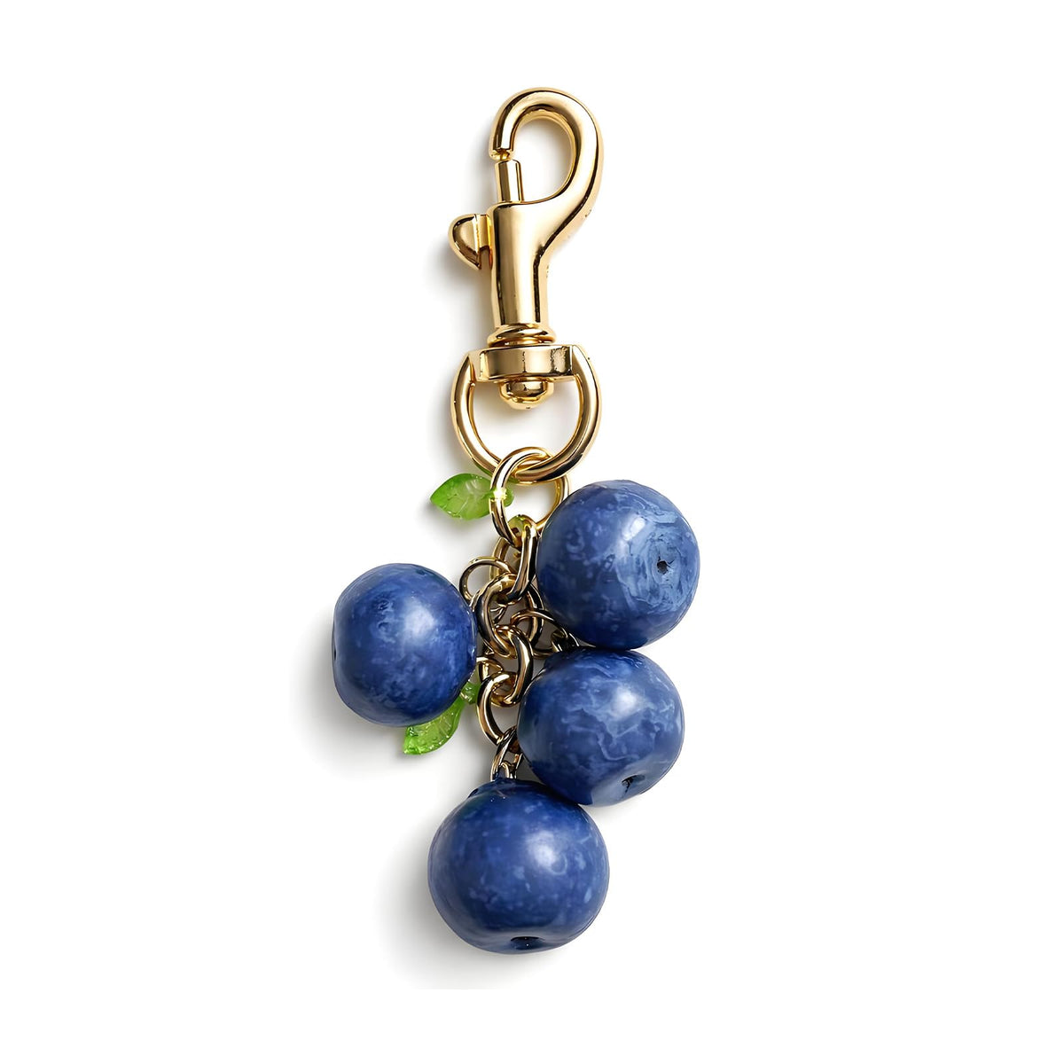 Angyape Blueberry Keychain Fruit Bag Charms for Handbags Tote Bags Purse Charms Cute Fruit Accessories Gift for Women