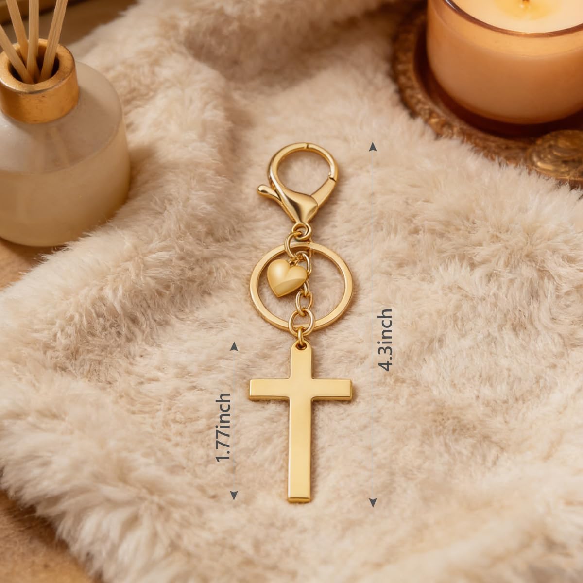 Cross Keychain Bag Charm for Women Christian Religious Gifts Easter Jesus Keychain for Women Purse Handbag Car Keys