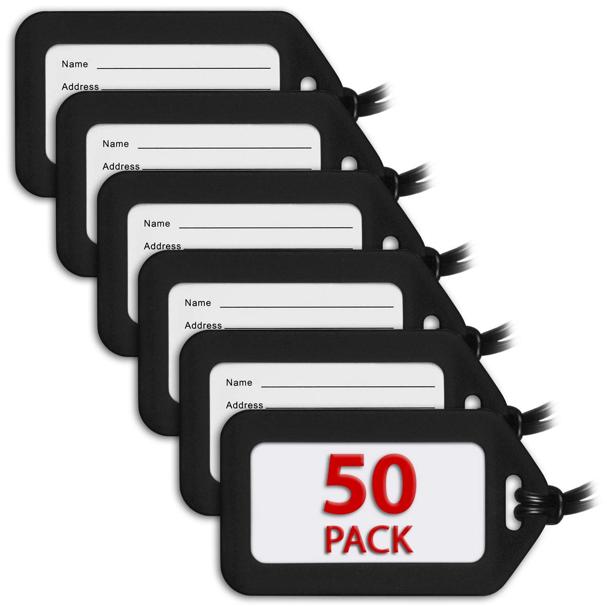 Luggage Tags for Suitcases - Assorted, 6 PK - TSA Approved Travel Tags