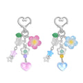 cioatu Y2K Aesthetic Keychains for Women Cute Flowers Star Cake Jellyfish Keychins Charms Kawaii Bag Purse Decor