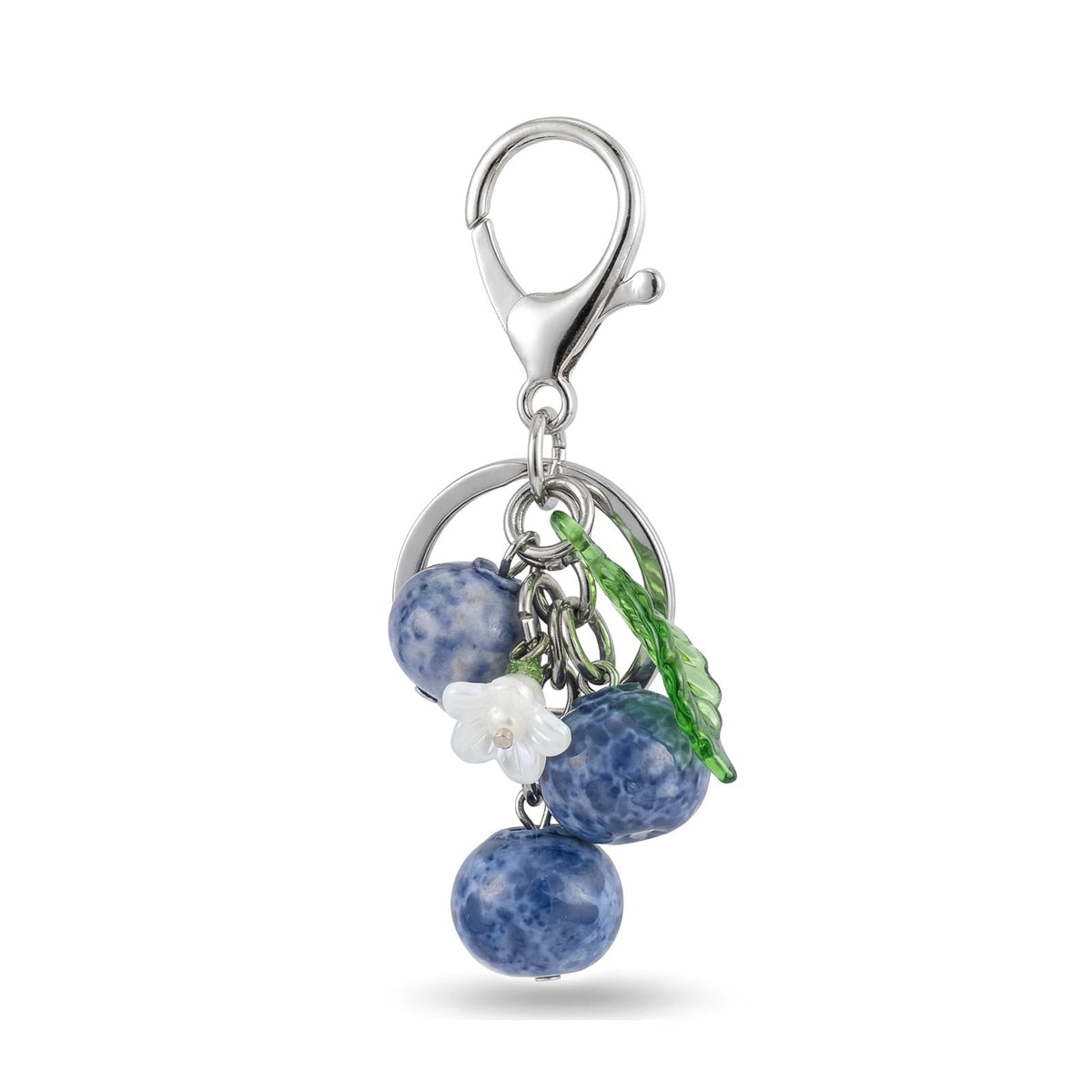 Angyape Blueberry Keychain Fruit Bag Charms for Handbags Tote Bags Purse Charms Cute Fruit Accessories Gift for Women