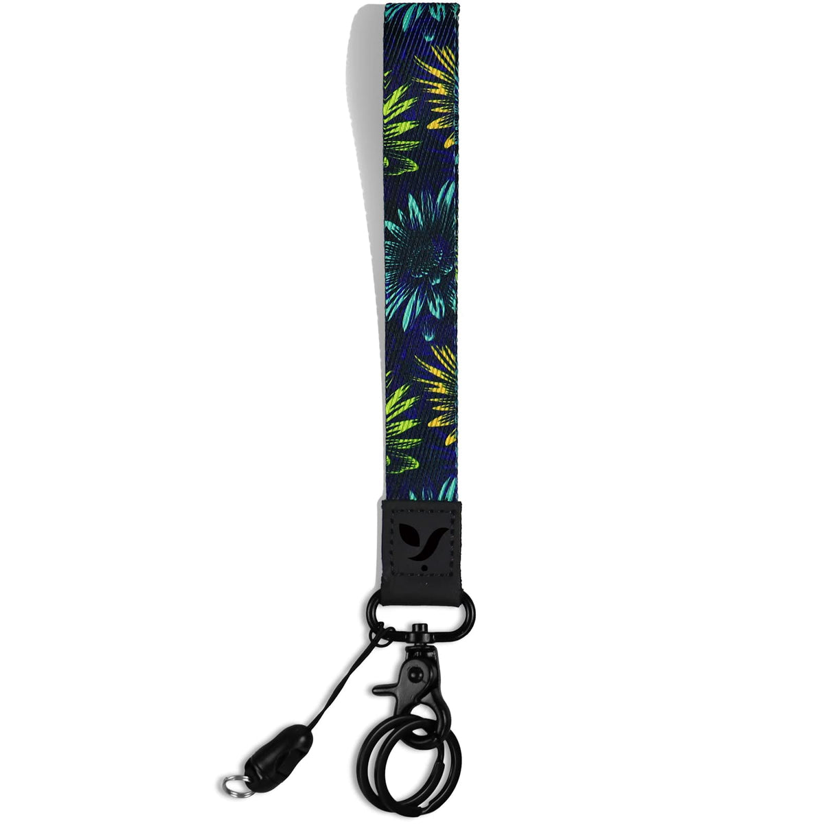 Yiflin Cute Wrist Lanyard for Keys, Keychain, Wallet, Id Holder, Cell Phone, Wristlet Lanyard Key Chain Holder（Black Leopard）