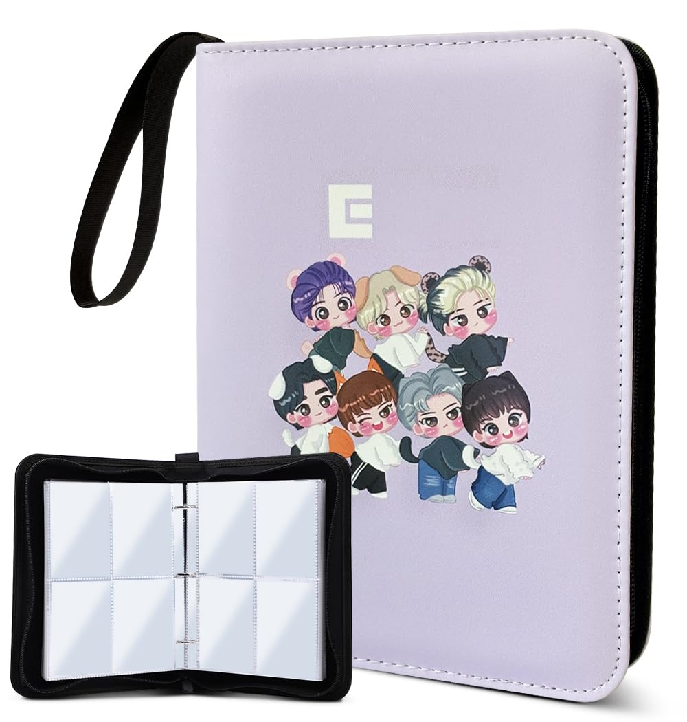 Cute Photocard Binder Cartoon 400 Pockets Photocard Holder Book with Sleeves Photo Album for Lomo Cards