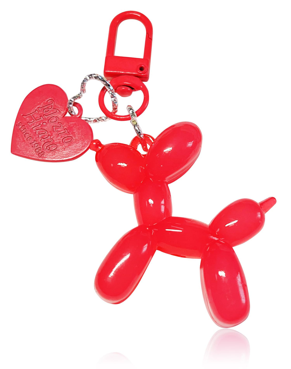 LAEKOU Jelly Balloon Dog Keychain for Women, Cute Bag Charms Key Chain