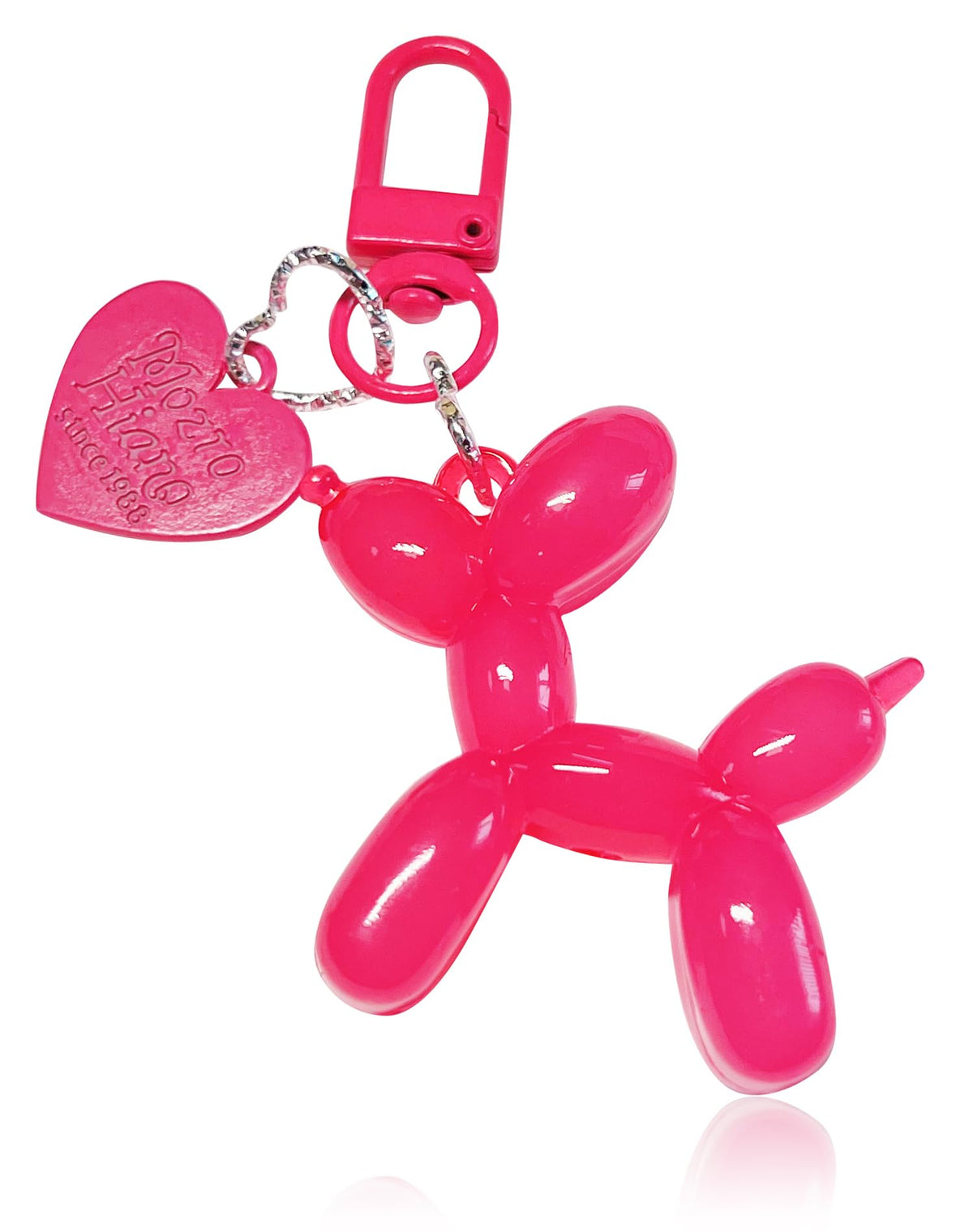 LAEKOU Jelly Balloon Dog Keychain for Women, Cute Bag Charms Key Chain
