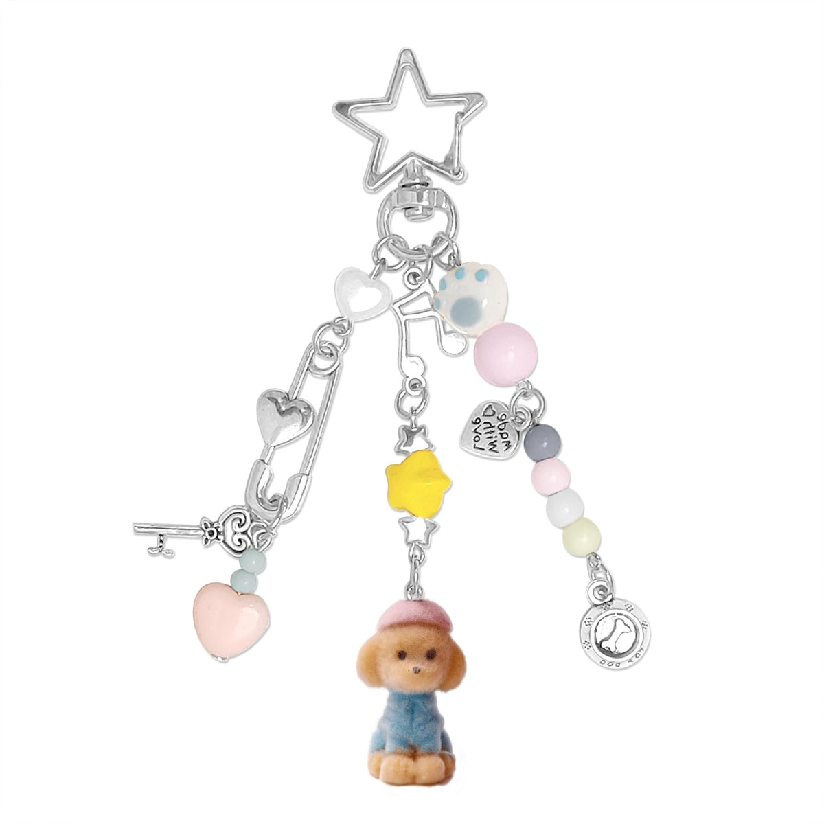 cioatu Cute Keychain Aesthetic Y2K Keychain Accessories Heart Butterfly Strawberry Bear Key Chain for Keys Bags Women Gifts