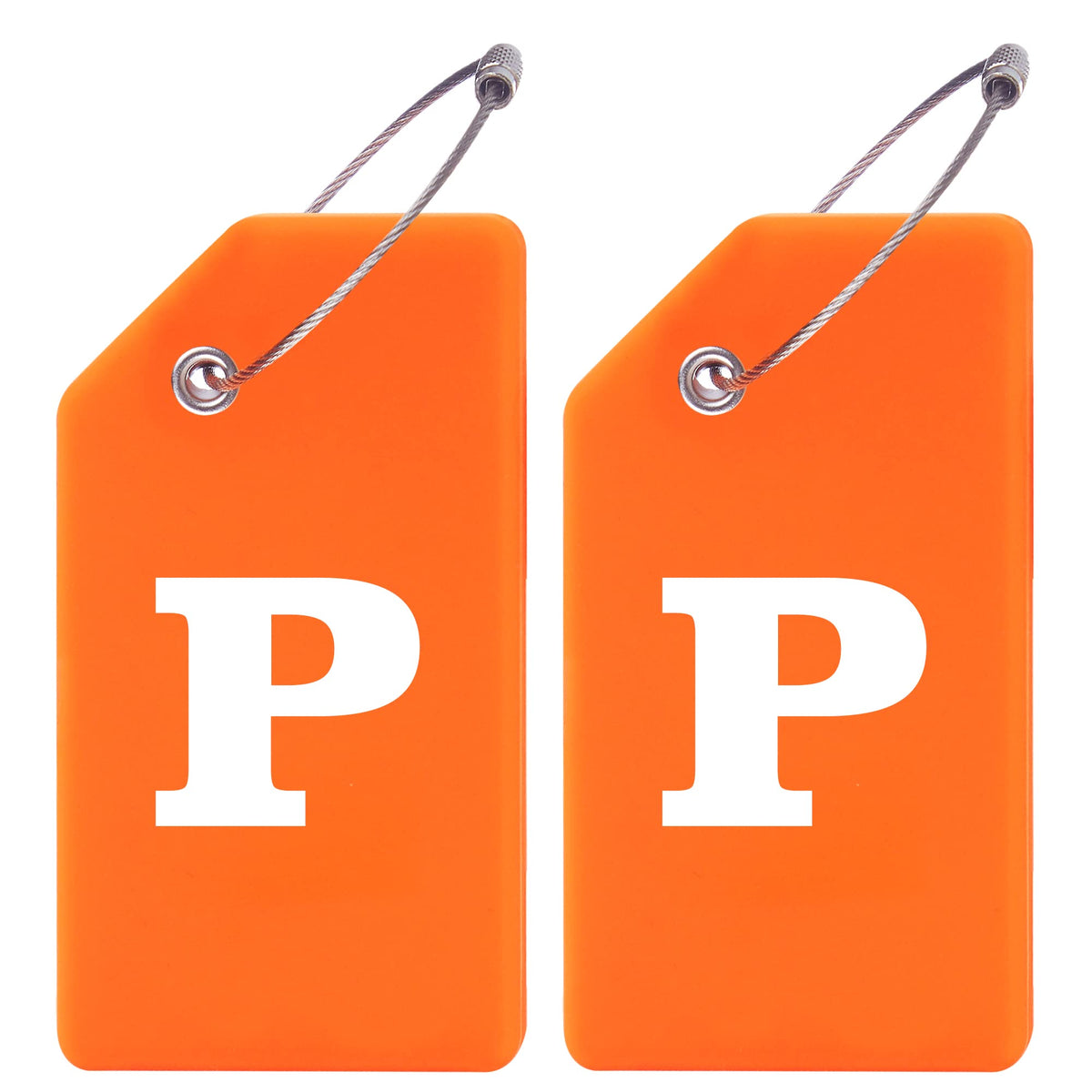 Gostwo 2 Pack Silicone Initial Luggage Tags for Suitcases Travel Essentials