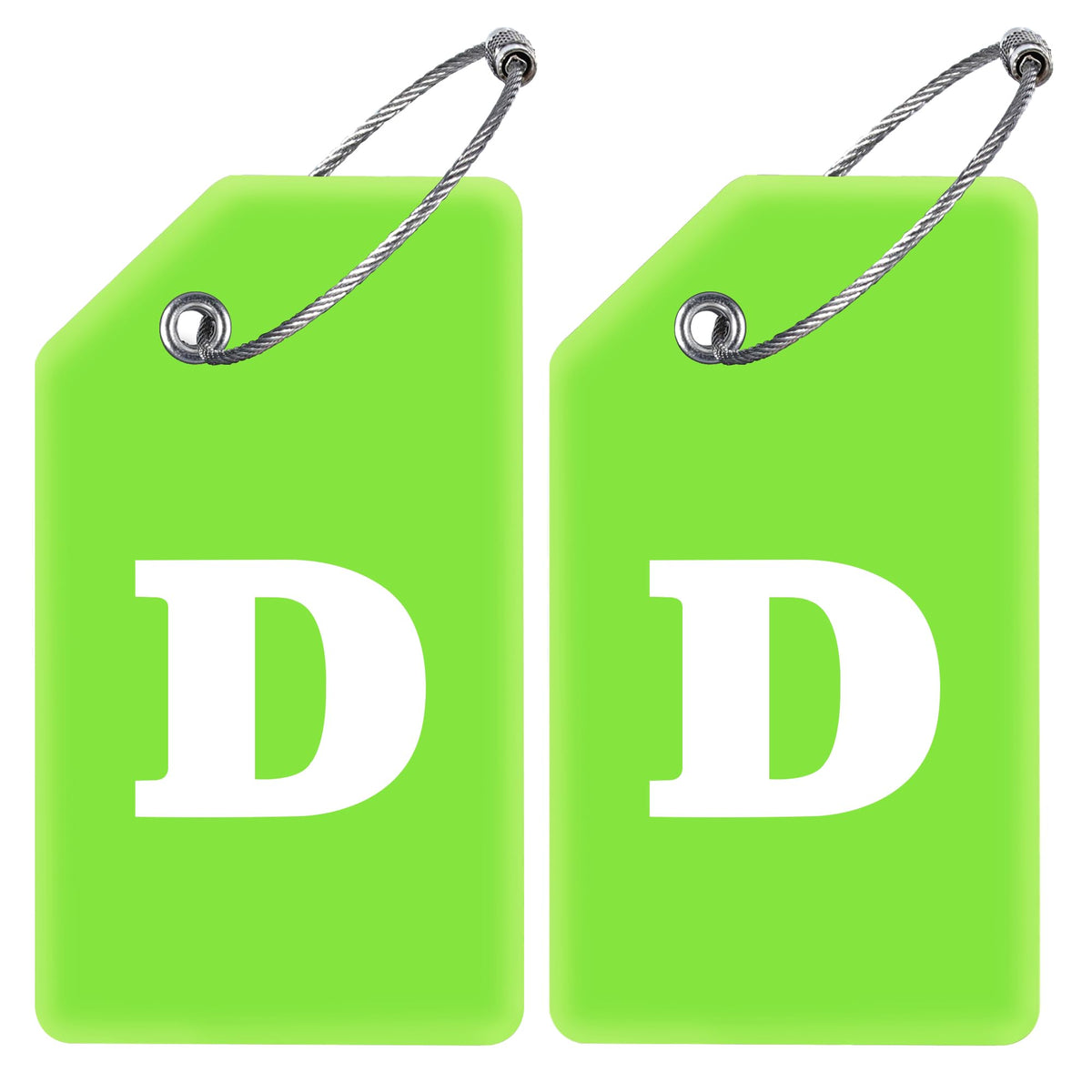 Gostwo 2 Pack Silicone Initial Luggage Tags for Suitcases Travel Essentials