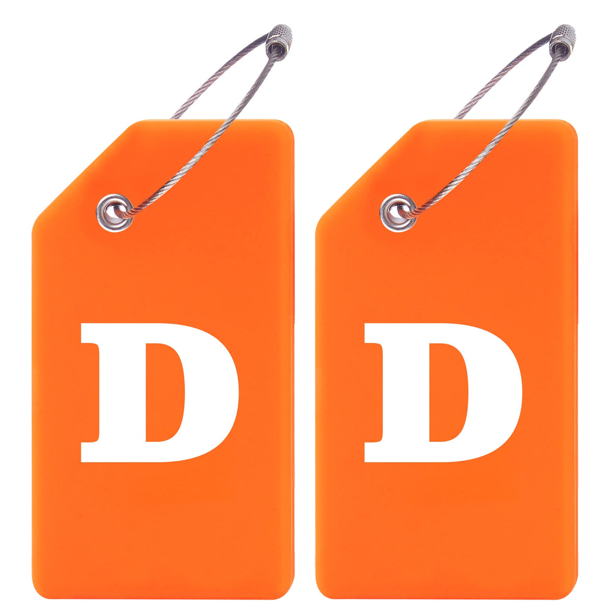 Gostwo 2 Pack Silicone Initial Luggage Tags for Suitcases Travel Essentials
