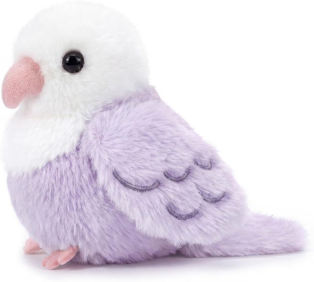 Ditucu Palm-Sized Lavender Pacific Parrotlet Keychain Plush Cute Soft 4.3 inch Bird Stuffed Animal Realistic Purple Parrot Toys Gifts Pendant for Backpack Decoration for Kids Adults