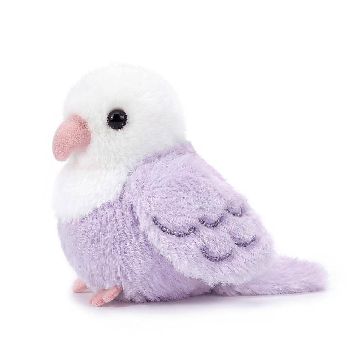 Ditucu Palm-Sized Lavender Pacific Parrotlet Keychain Plush Cute Soft 4.3 inch Bird Stuffed Animal Realistic Purple Parrot Toys Gifts Pendant for Backpack Decoration for Kids Adults