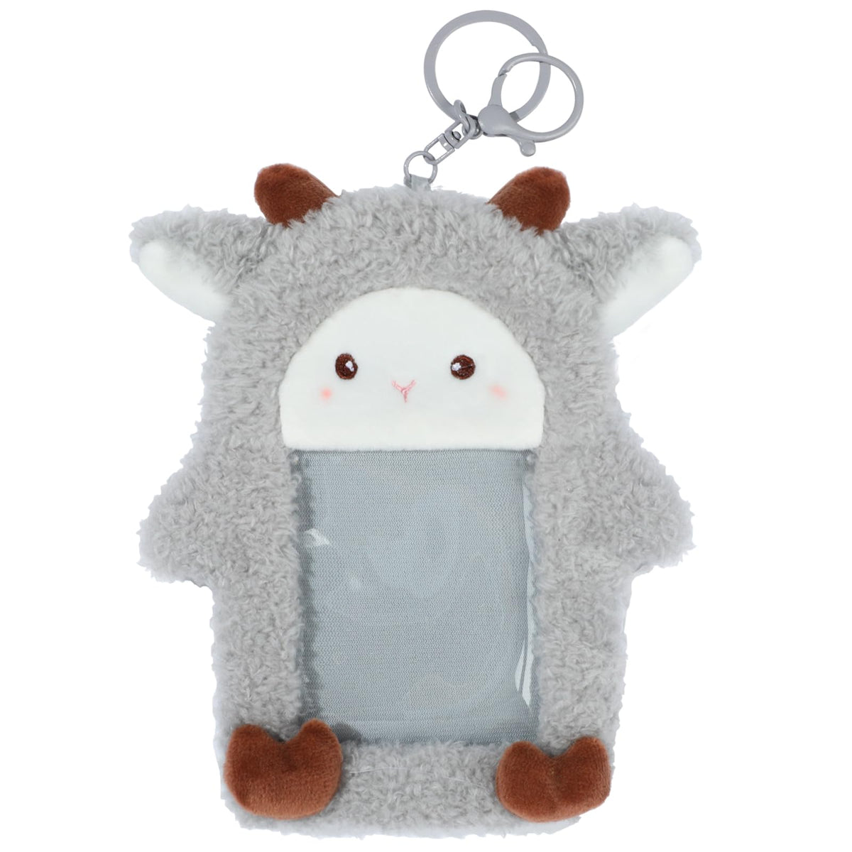 NEWEST Cute Bee Plush Kpop Photocard Holder with Keychain, Soft Cartoon Animal ID Badge Holder, 3 Inch Photo Protective Sleeve Case Card Cover for Kpop Idol Photo Card School Office Card Supplies