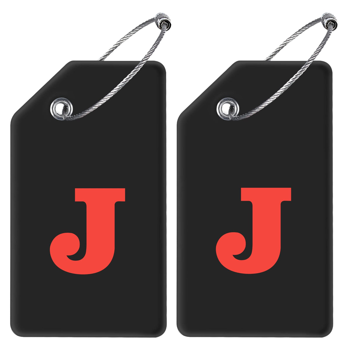 Gostwo 2 Pack Silicone Initial Luggage Tags for Suitcases Travel Essentials
