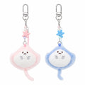 2 Pcs Matching Plush Keychain Adorable Cute Ocean Theme Stuff Bag Charm Womens Birthday Valentines Day Gift