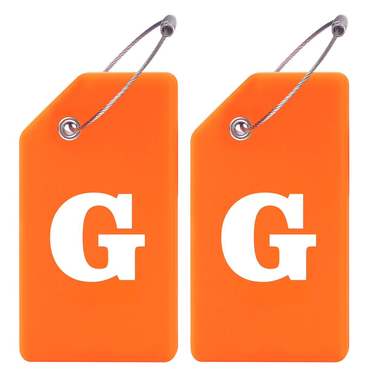 Gostwo 2 Pack Silicone Initial Luggage Tags for Suitcases Travel Essentials