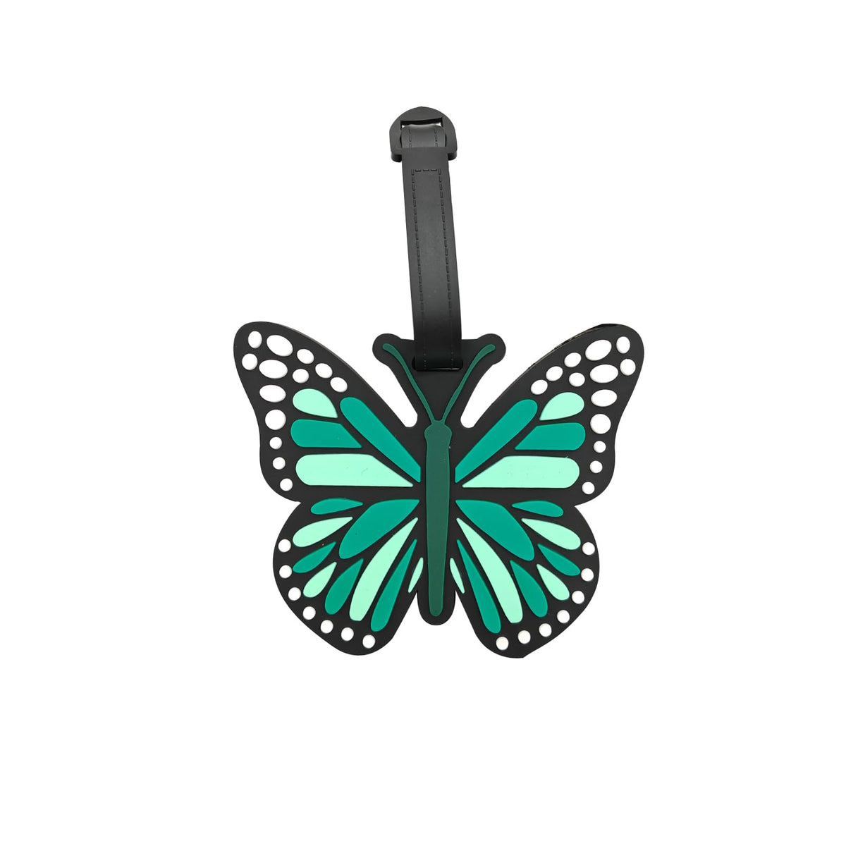Funny Silicone Luggage Tags Cute Butterfly Travel Bag Identifiers (Purple)