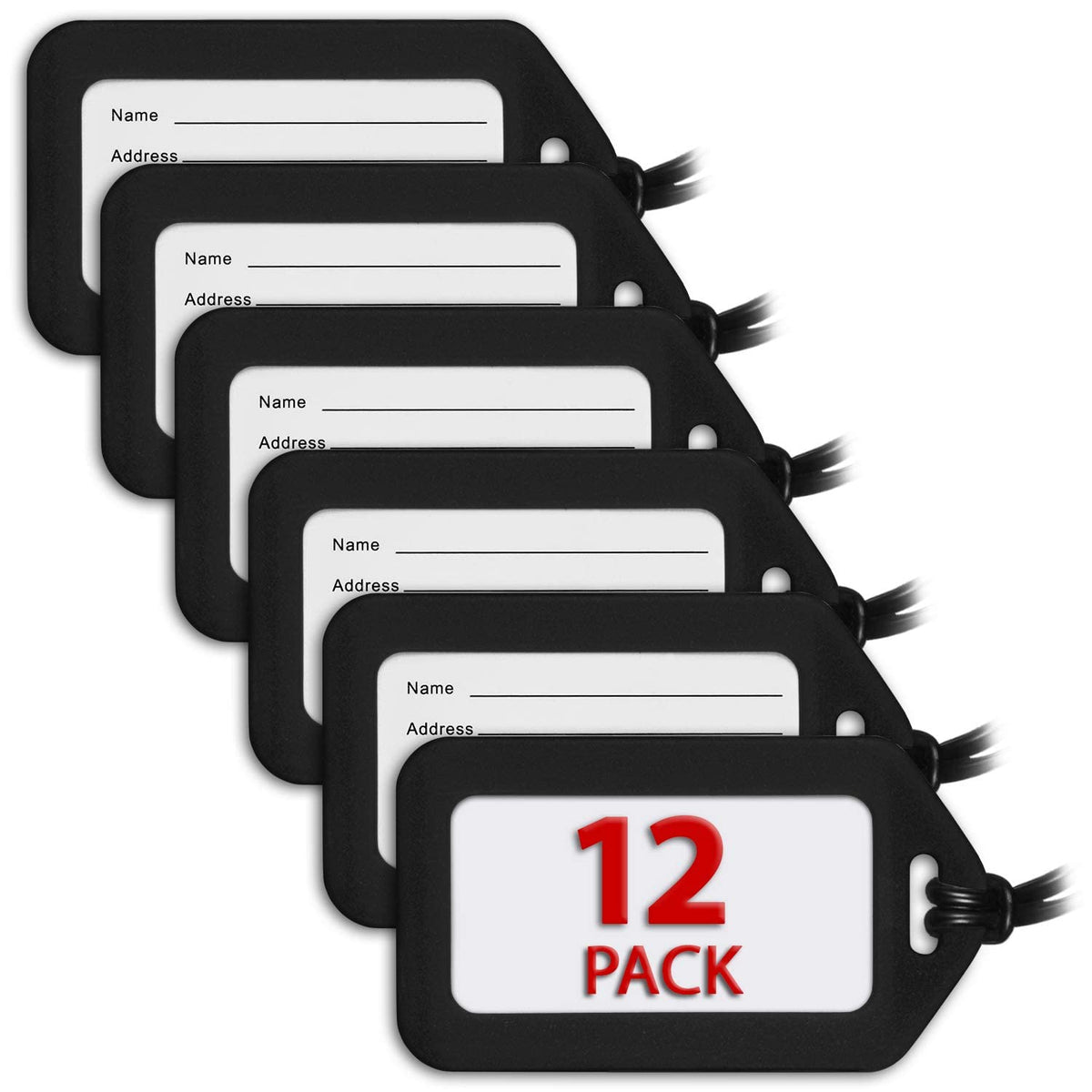 Luggage Tags for Suitcases - Assorted, 6 PK - TSA Approved Travel Tags