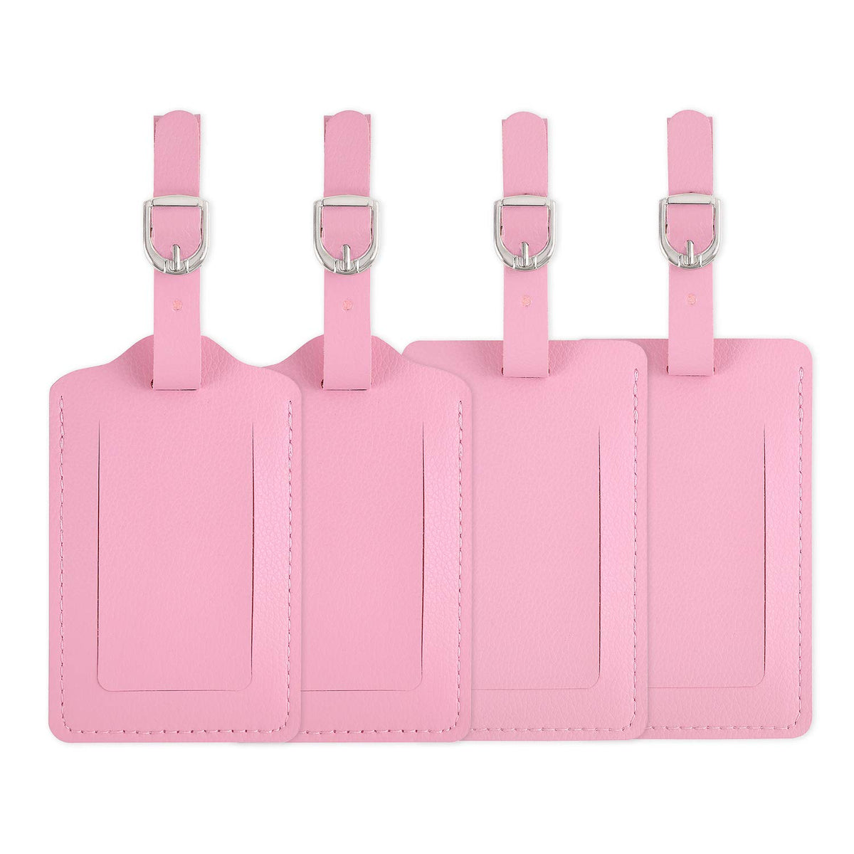 Vigorport Luggage Tags, Leather Personalized Suitcase Tag Set of 4 Pack