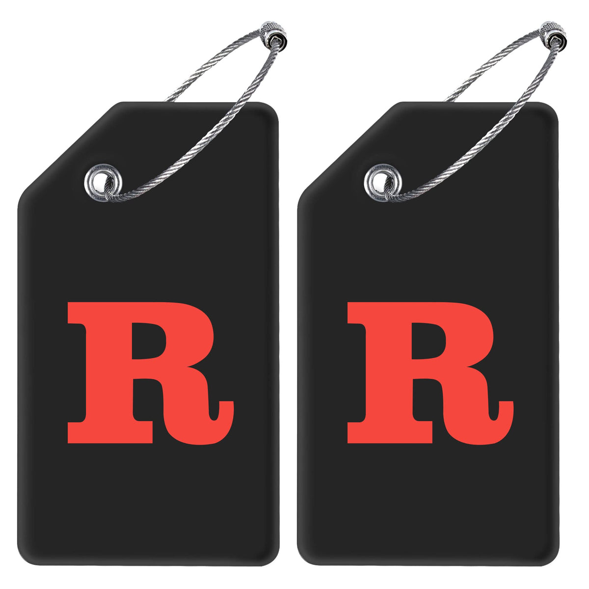 Gostwo 2 Pack Silicone Initial Luggage Tags for Suitcases Travel Essentials