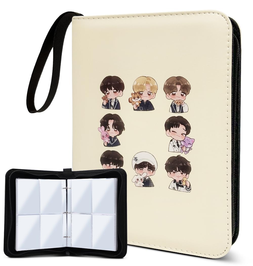 Cute Photocard Binder Cartoon 400 Pockets Photocard Holder Book with Sleeves Photo Album for Lomo Cards