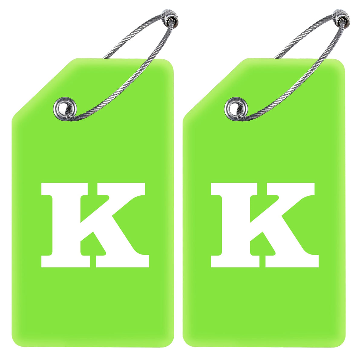 Gostwo 2 Pack Silicone Initial Luggage Tags for Suitcases Travel Essentials