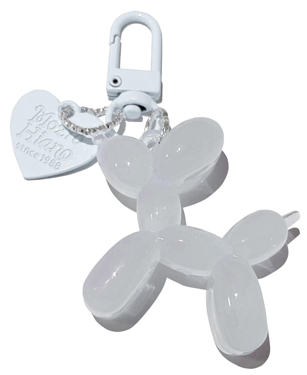 LAEKOU Jelly Balloon Dog Keychain for Women, Cute Bag Charms Key Chain