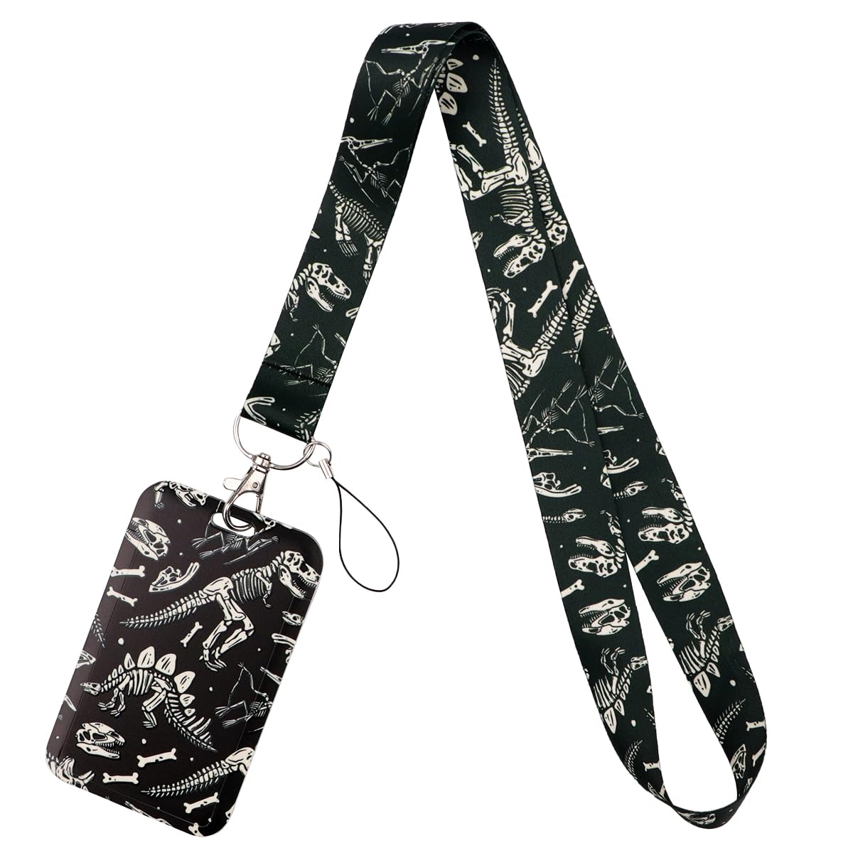 Cartoon Cat Lanyard for Keys for Women Kids with Sliding Style ID Badge Card Holder Keychain Neck Lanyard Clip for School Work Nametag