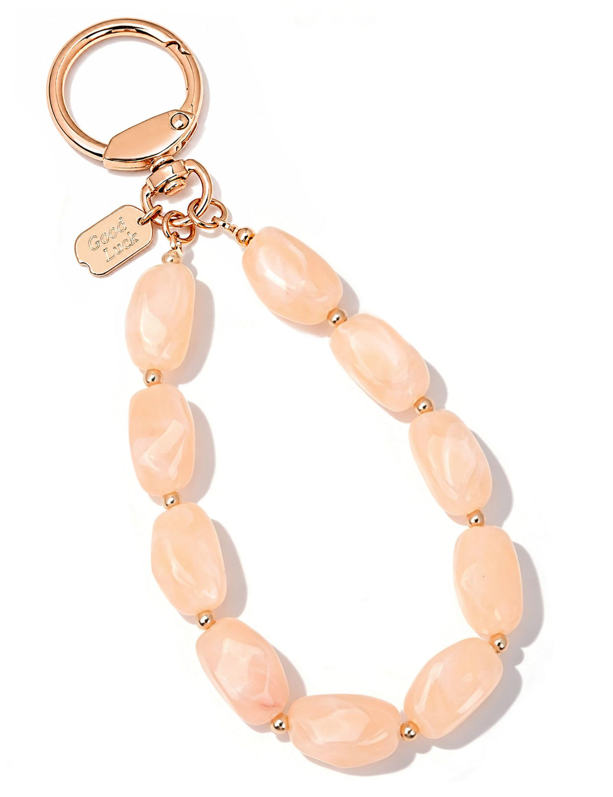 BAOSIWA Resin Beaded Keychain Wristlet for Women - Cute Car Key Chain Holder Key Ring Bracelet, Non-Elastic