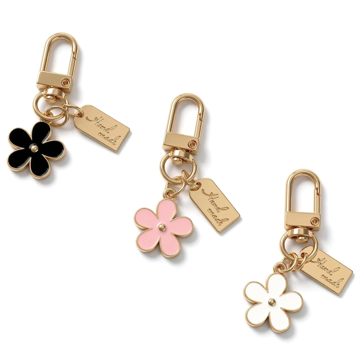 AGEN KGEN Cute Flower keychains for Women, Aesthetic Keychain Charms, Bag ＆ Purse Charms for Handbags ＆ Backpacks Accessories