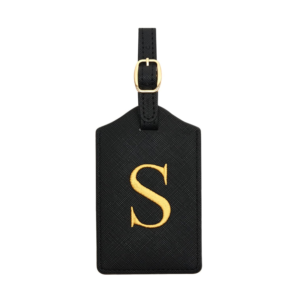 Luggage Tag PU Leather for Suitcase Baggage Handbag Travel Bag Label Suitcase Tag Suitcase Label Tag w. Name Card & Privacy Cover (E)