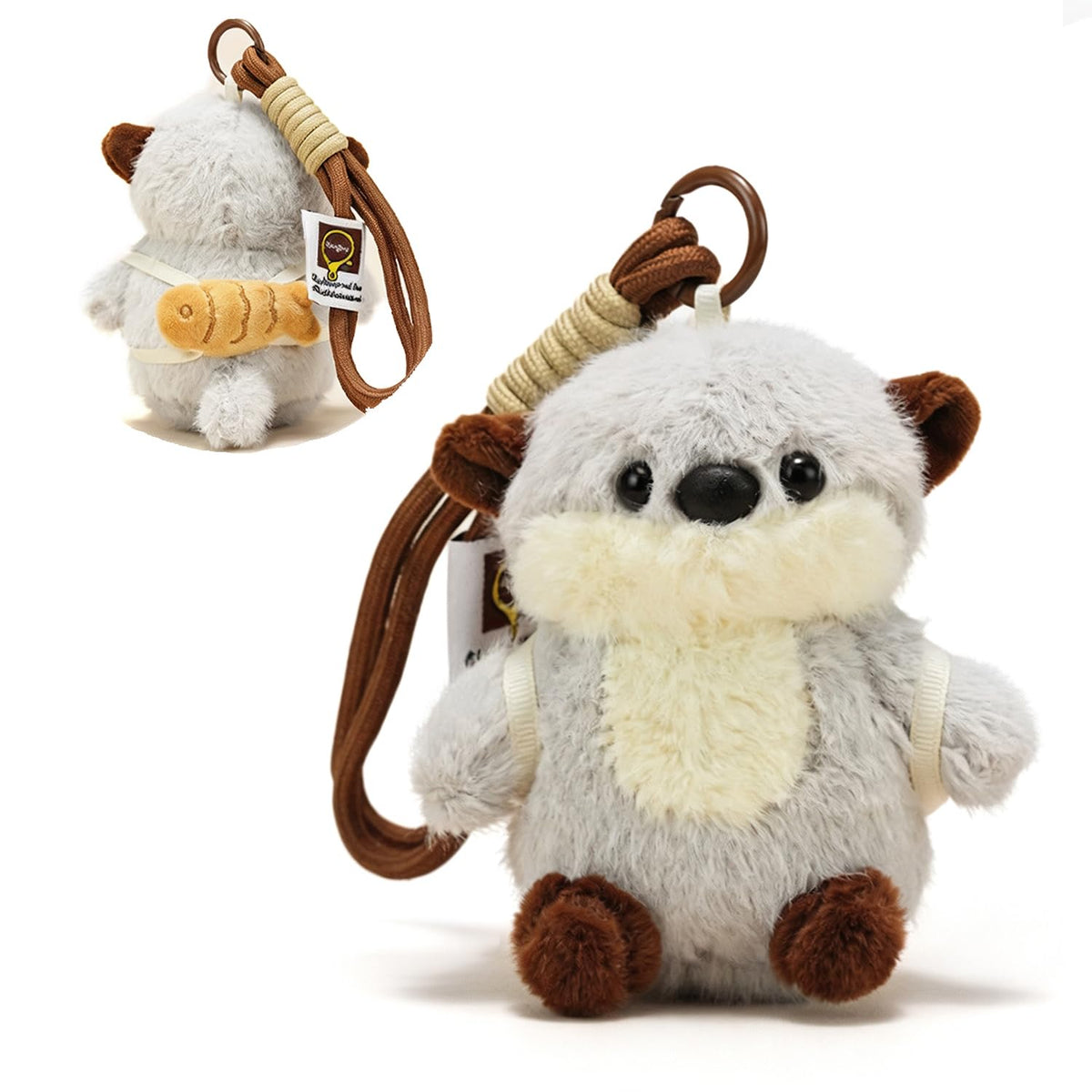 Otter Keychain Charm & Bag Charm - Cute Keychain Ring for Bags Backpacks Otter stuff - for Animal Lovers