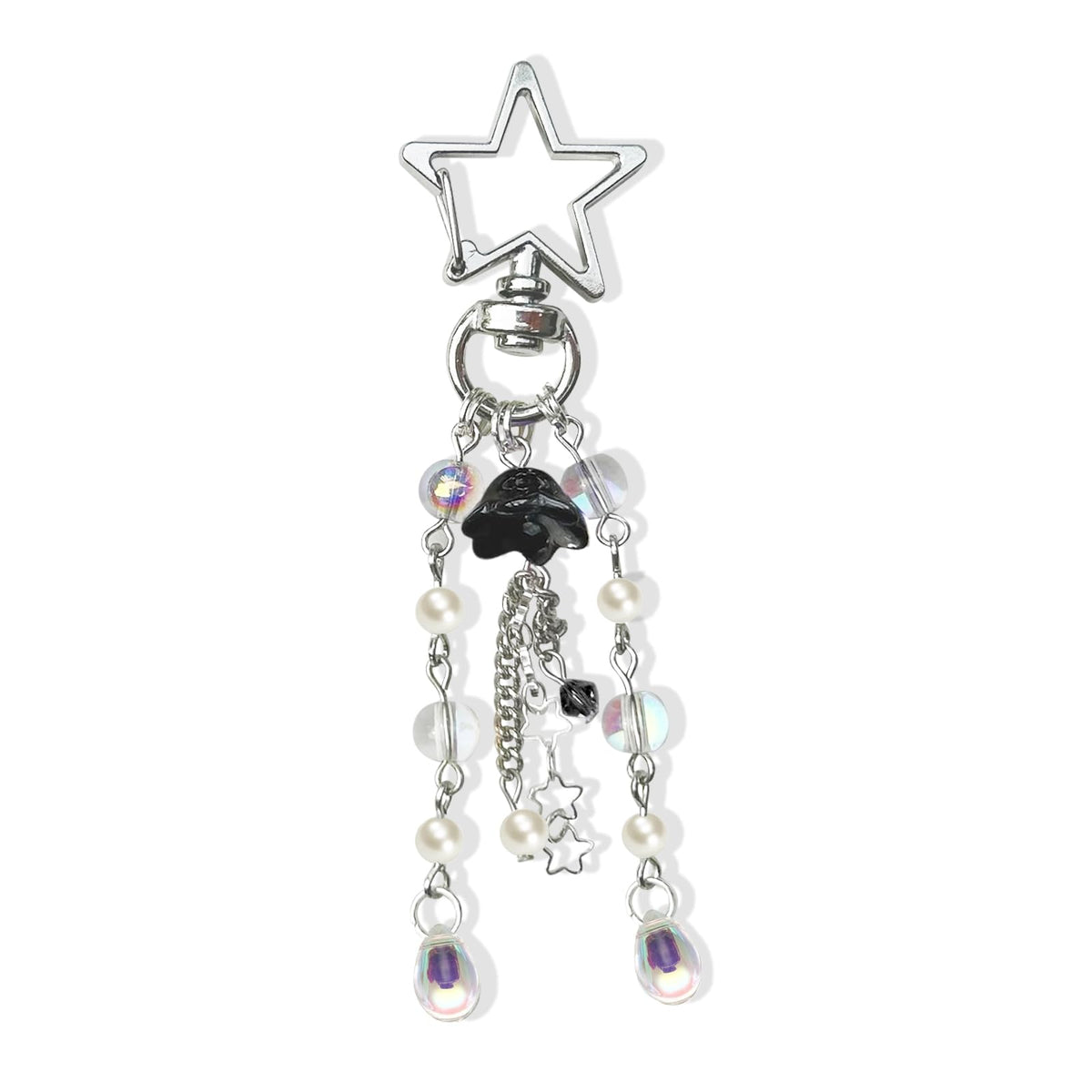 Cute Jellyfish Keychain,Y2K Star Bag Charms Blue Purse Car Accessories