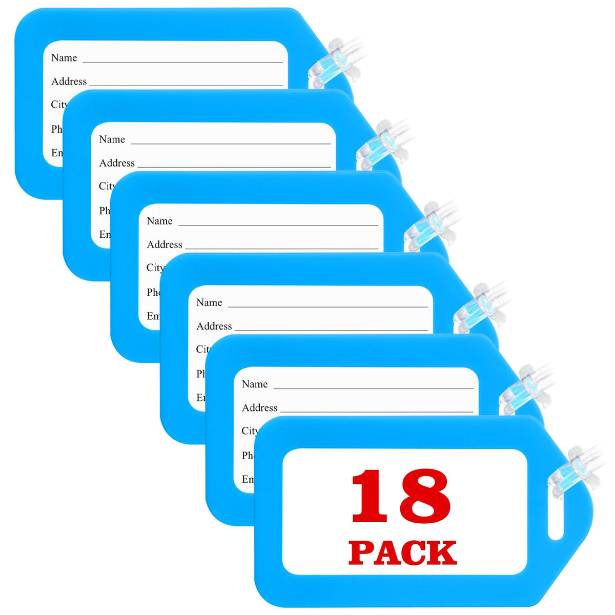 Sodsay 10 Pack Luggage Tag Bright Luggage Tags for Suitcases Bag Tags Name Tags for Kids Travel Accessories Must Haves by Sodsay (Colorful)