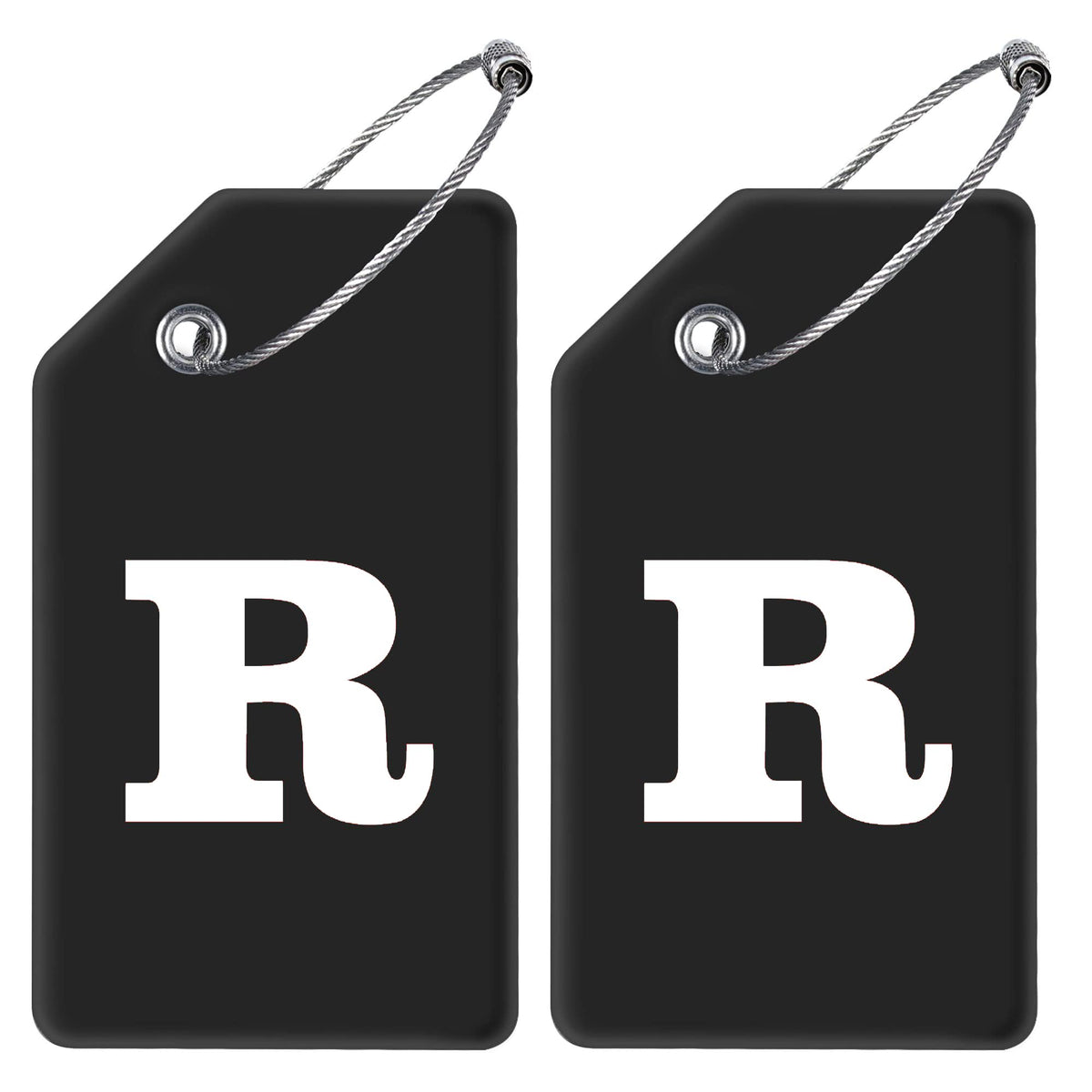 Gostwo 2 Pack Silicone Initial Luggage Tags for Suitcases Travel Essentials