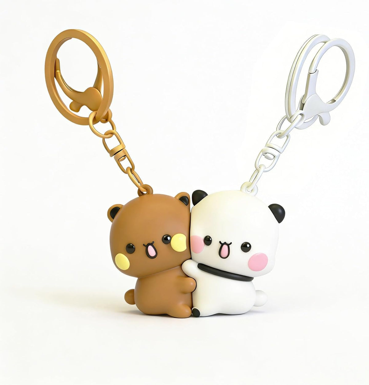 YOKUSHI 2 Pcs Cute Keychains Magnetic Matching Couples Stuff Key Chains for Women Boyfriend Girlfriend Valentine's Day Gifts