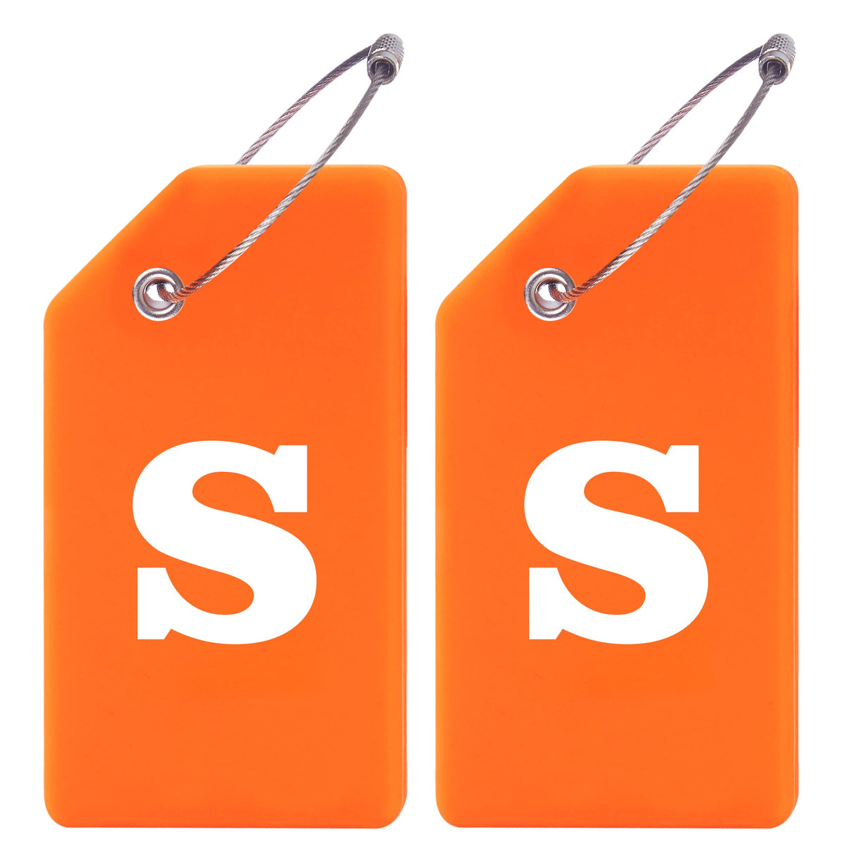 Gostwo 2 Pack Silicone Initial Luggage Tags for Suitcases Travel Essentials