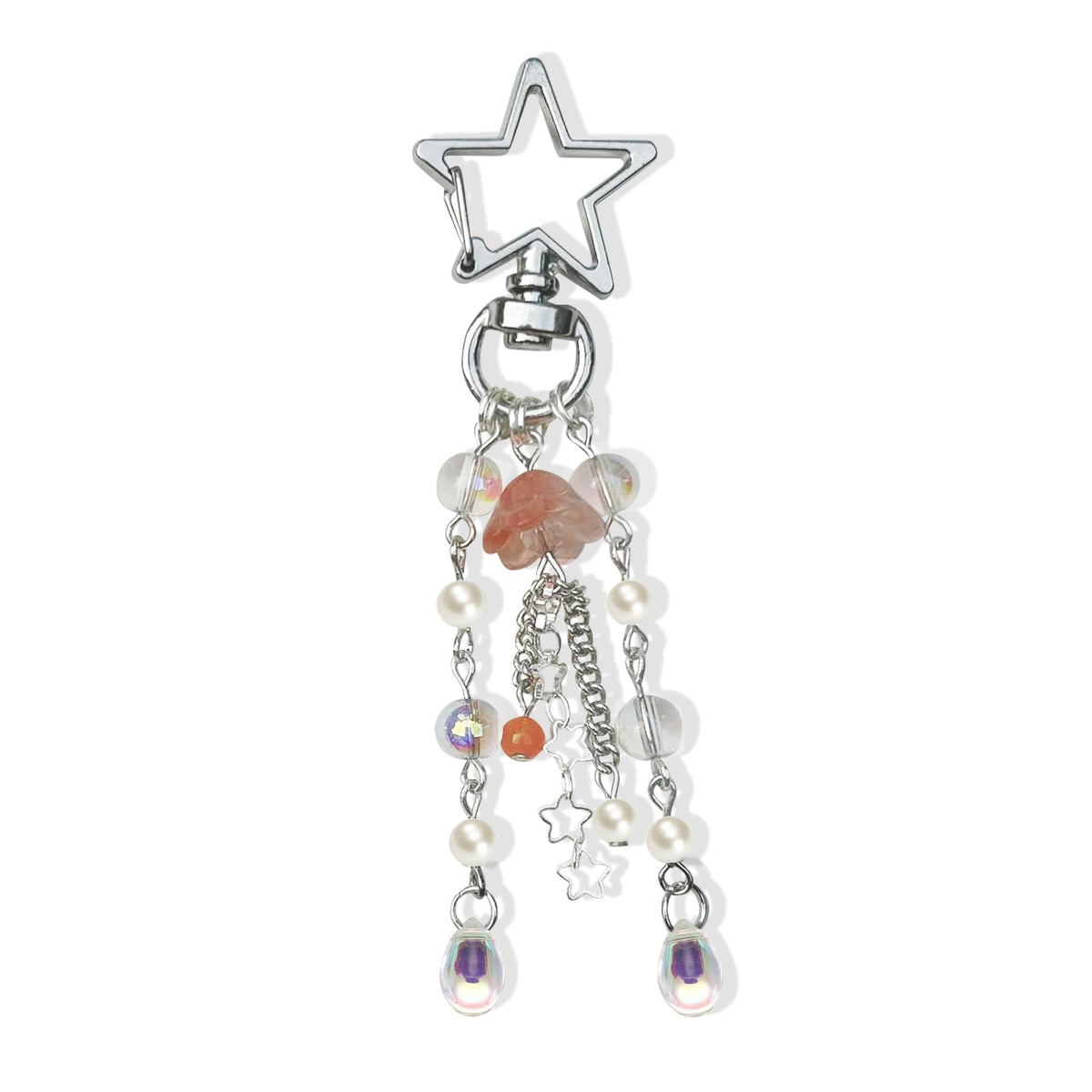 Cute Jellyfish Keychain,Y2K Star Bag Charms Blue Purse Car Accessories