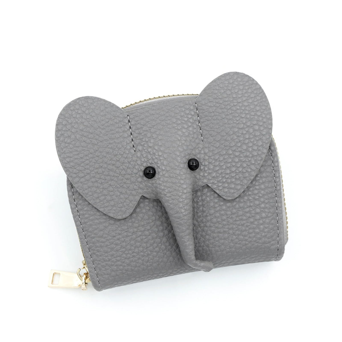 Wallet Card Holder, RFID Blocking Purse,Cute Elephant Small Minimalist Leather Credit for Women, Girls, Ladies (Red)
