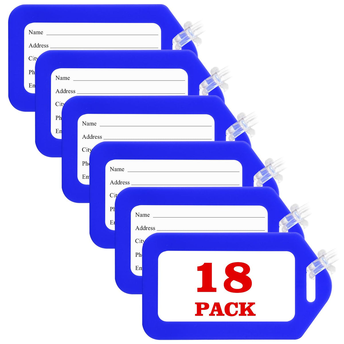 Sodsay 10 Pack Luggage Tag Bright Luggage Tags for Suitcases Bag Tags Name Tags for Kids Travel Accessories Must Haves by Sodsay (Colorful)