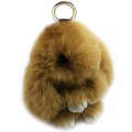 Cute Plush Bunny Keychain Soft Fluffy Rabbit Key Ring Pompom Key for Women