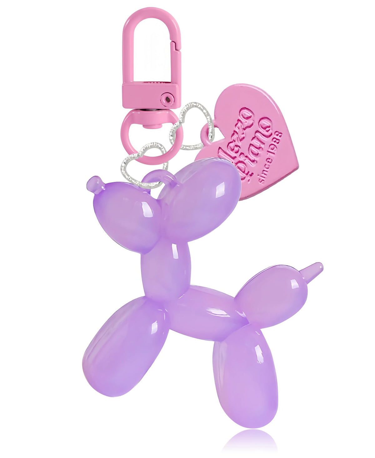 LAEKOU Jelly Balloon Dog Keychain for Women, Cute Bag Charms Key Chain