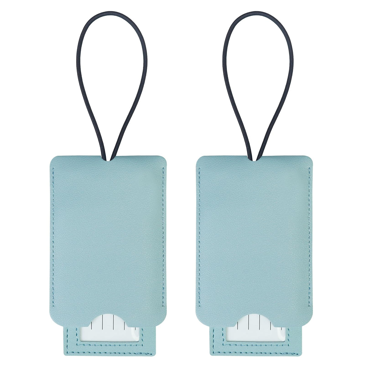 Gloppie 2 Pack Luggage Tags Suitcases Travel Tags with Privacy Cover Black