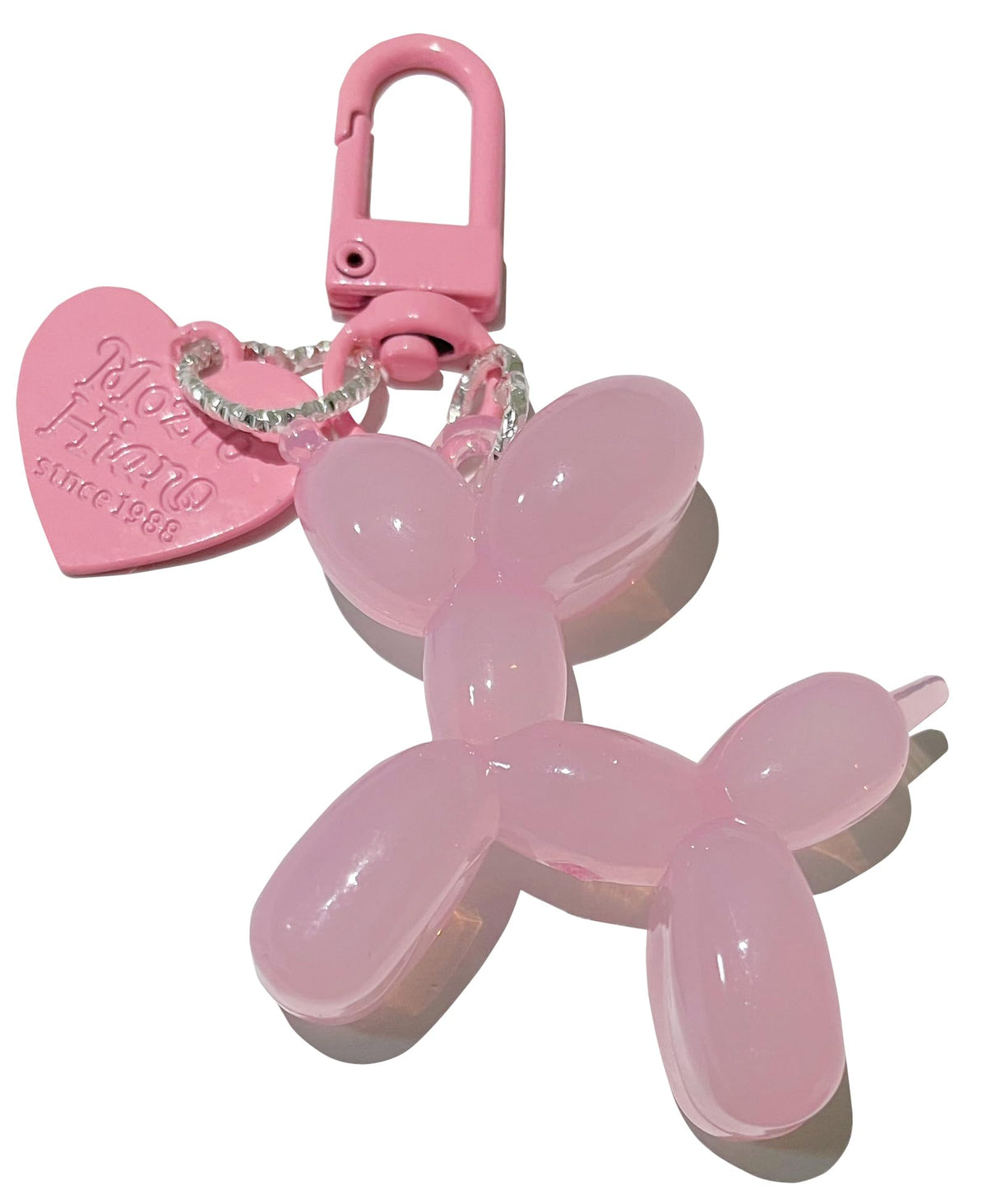 LAEKOU Jelly Balloon Dog Keychain for Women, Cute Bag Charms Key Chain